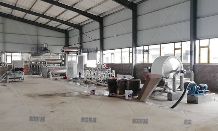 鼎发日产5吨绿豆淀粉设备山西长治客户运行现场