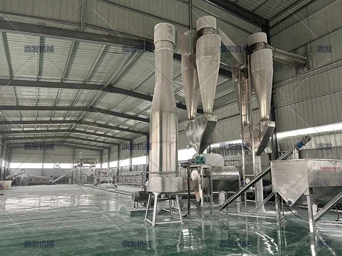 日产20吨红薯淀粉全套设备在河北大名试机现场