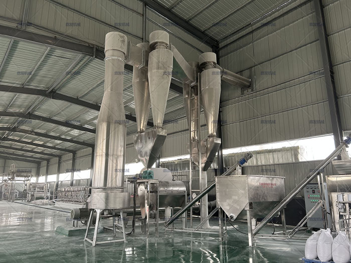 20吨鼎发红薯淀粉设备在河北大名安装试机